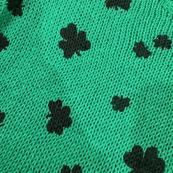Wooden Ships Mini Shamrock Green Sweater | Size M/L | NWT - Picture 7 of 9